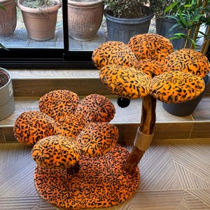 Luxury Natural Wood Cat Tree – Leopard Print – Plush, Stylish and ...