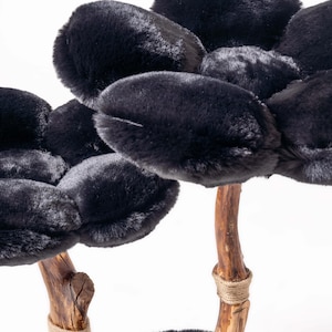 Black Cat Tree, Modern Cat Furniture, Wooden Cat Tree, Cat Tower Tree, Black Cat House, Cat Scratching Tower, Cat Condo, Pet Tower