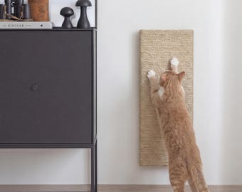 Wall Mounted Cat Scratcher, Modern Wooden Cat Furniture, Space-Saving Design