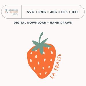 Plotterdatei Erdbeere SVG | Schneidedatei Obst Früchte Clip Art | Vektorgrafik Plotter Vorlage Kinder |  Cricut Datei für Schneidemaschine