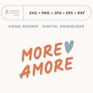 Fichier traceur Plus d'amour SVG | Fichier de découpe déclaration d'amour coeur disant | Modèle de traceur graphique vectoriel pour machine de découpe