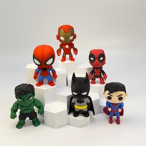 3D gedruckte Super Characters Figuren | 6-tlg