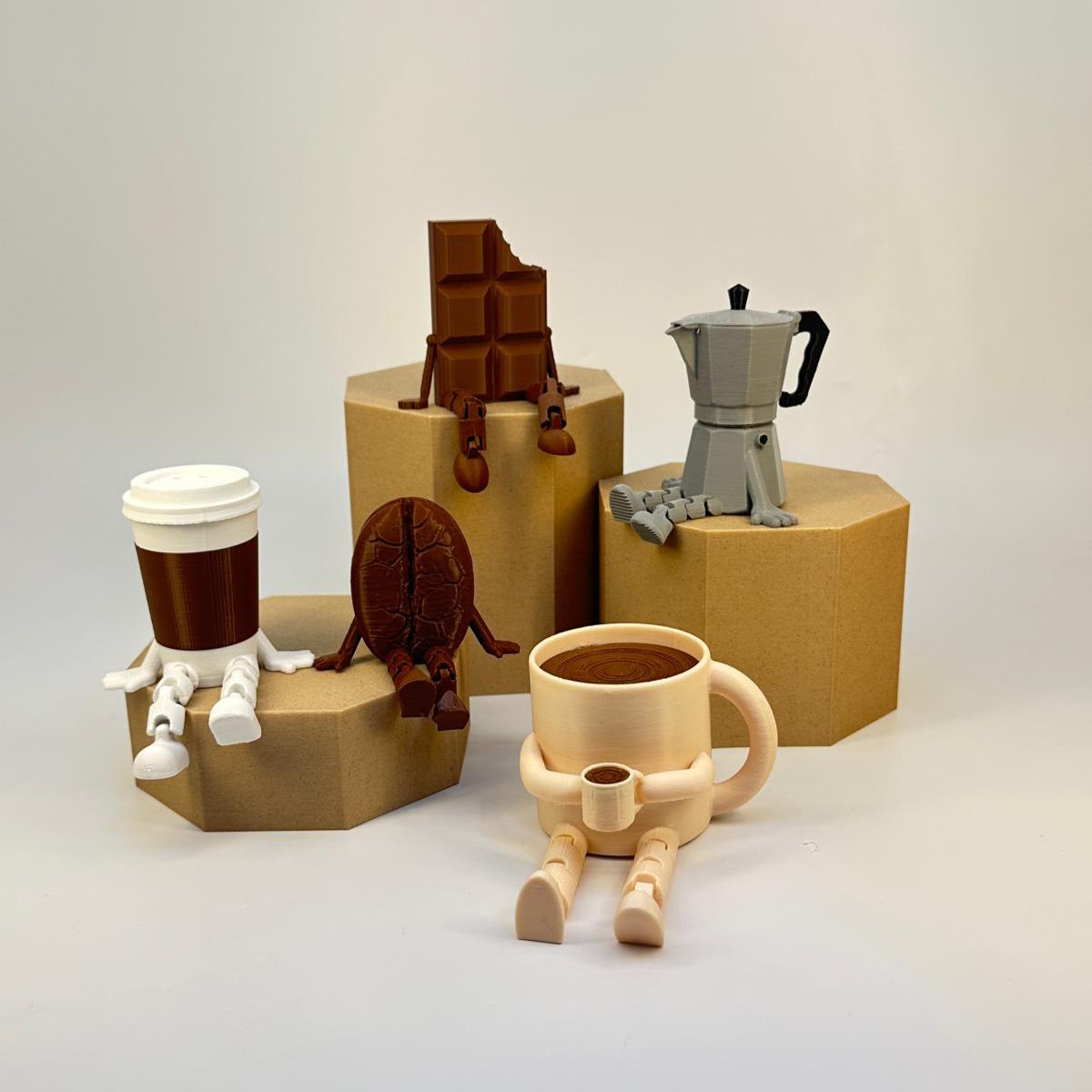 3D Printed Coffee Corner Figurine Set: Moka Pot & Mug - Etsy
