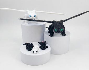 Figura flexível da família Banguela: Dragão de Como Treinar o Seu Dragão impresso em 3D