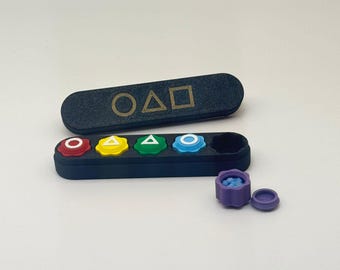 Korean Gonggi Game Set: Traditional Plastic Jacks with Case
