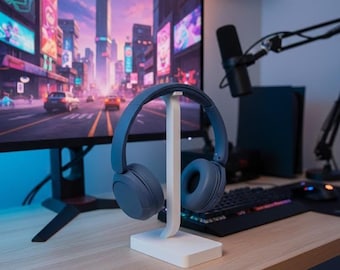 Minimalist Headphone Stand | Modern PLA 3D Printed Desk Organizer