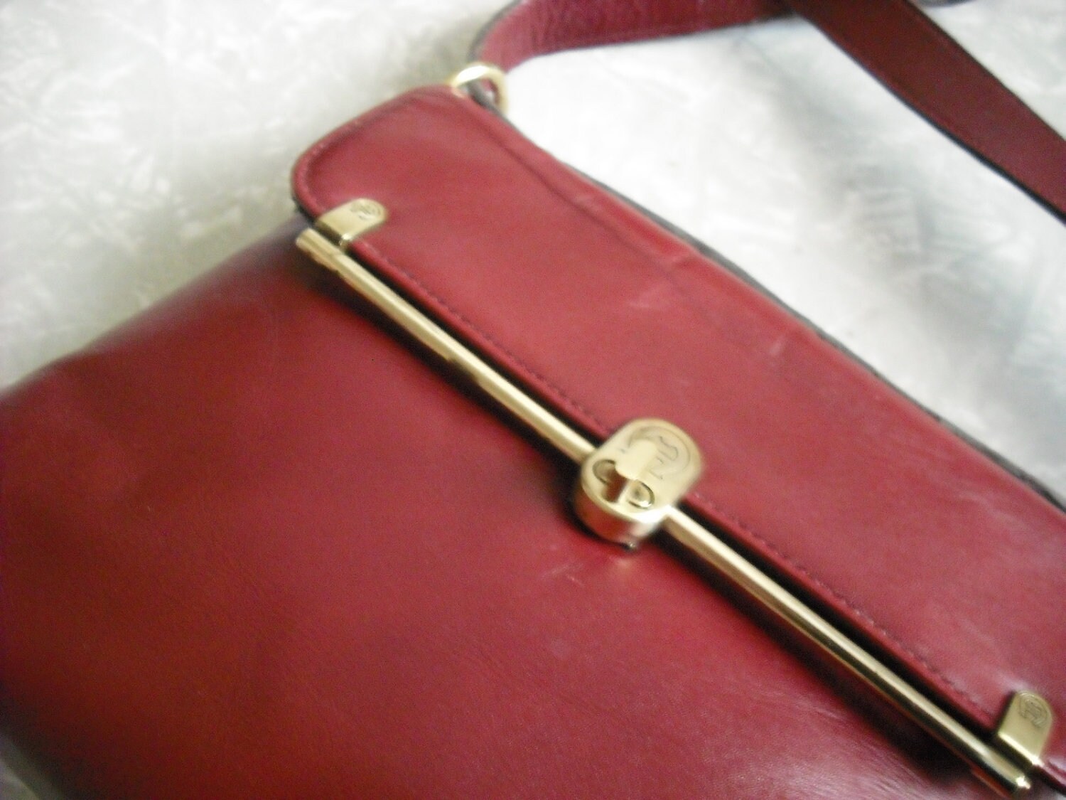 Vintage Etienne Aigner Handbag Purse 1970 Oxblood Etsy
