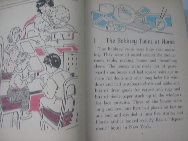 Vintage Book Bobbsey Twins Merry Days Children Story image 3