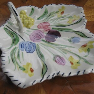 Vintage Dish Blue Ridge Maple Leaf afbeelding 2