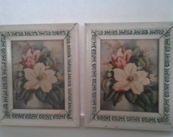 Vintage Dogwood Flower Prints Set of Two