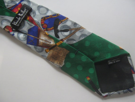 Vintage Necktie Golf Sport Theme Nicole Miller Gr… - image 4