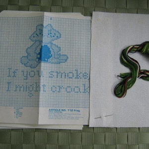 Vintage Craft Kit Counted Cross Stitch Green Frog image 2