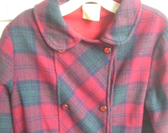 Vintage Plaid Jacket Girl Size 6X