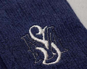 Monogram Wedding Socks, Custom Embroidered Groomsmen Socks, Initials Wedding Socks, Wedding Dress Sock
