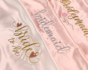 Bachelorette Party Satin Pajama Set – Personalized Bridal & Bridesmaid PJs with Name-Role