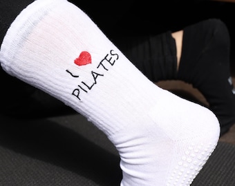 I Love Pilates Grip Non-Slip Socks - Yoga, Barre, Reformer