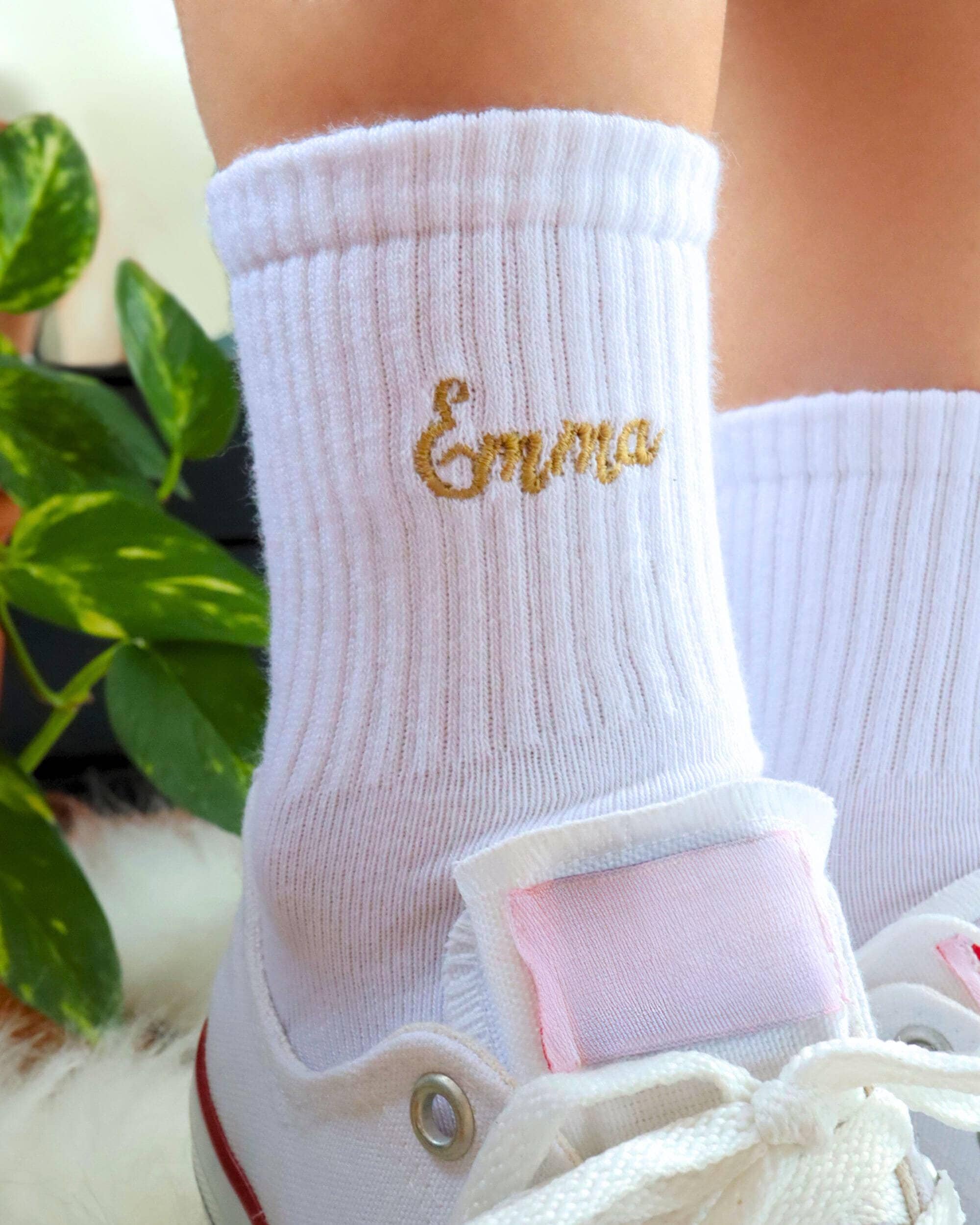 Custom Embroidery Name Socks, Colorful Socks Unisex, High Quality Cotton Socks, Personalized Socks, Soft Crew Socks, Tennis Socks, Birthday