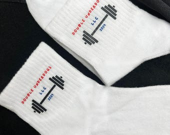 Custom Printed Logo Socks, Event Giveaway Swag, Bulk Company Socks, Personalized Team Socks, Corporate Tradeshow Gift