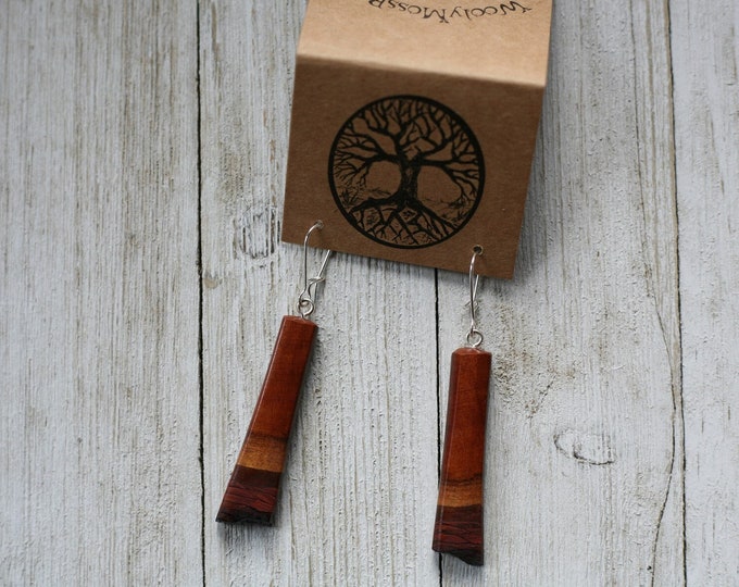 Wood Earrings in Mountain Mahogany