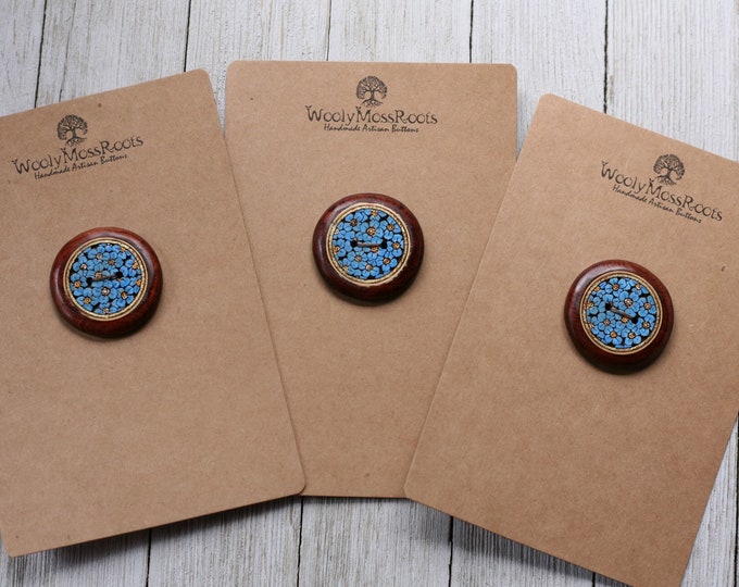 Hand-painted Wooden Flower Buttons {1.5"}