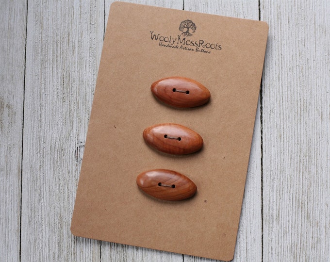 3 Toggle Buttons in Red Cedar Wood