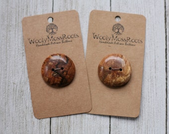 Handmade Button Mix {2 Buttons}{Spalted Maple!}