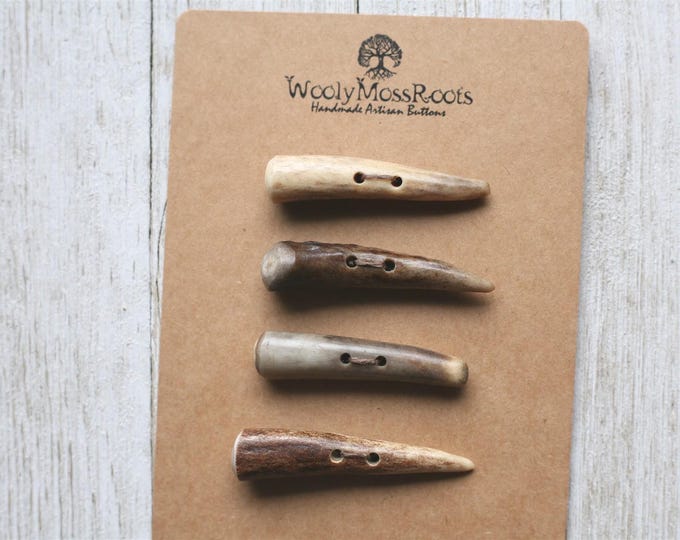 4 Toggle Buttons in Shed Deer Antler {Button Mix}