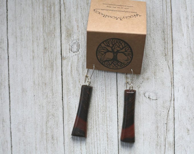 Earrings in Mountain Mahogany Wood