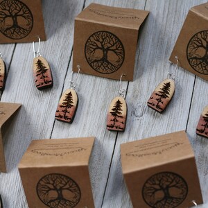 Forest Love Earrings : Red Cedar Wood Aromatherapy Earrings image 4