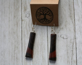 Earrings in Mountain Mahogany Wood