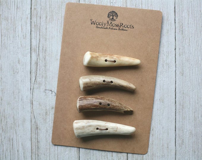 4 Toggle Buttons in Shed Deer Antler {Button Mix}