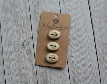 3 Buttons in Shed Deer Antler