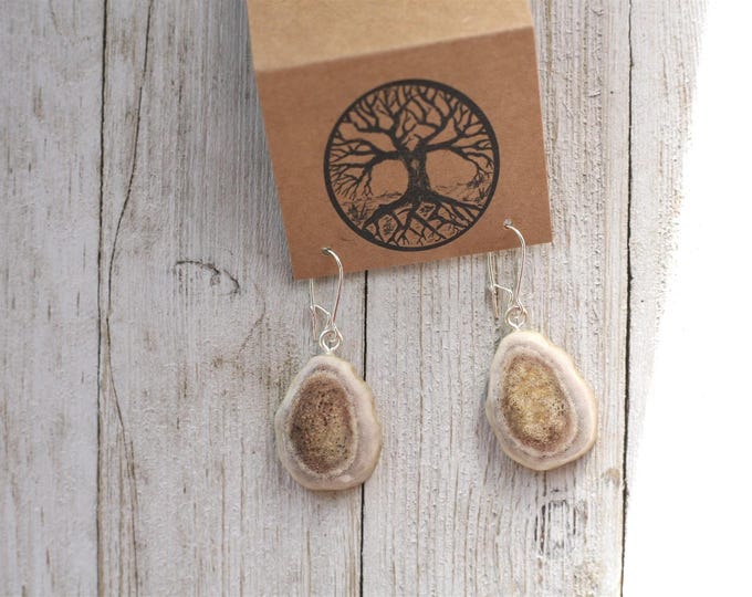Handmade Earrings in Shed Deer Antler