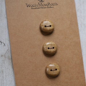 3 Wood Buttons in Oregon Myrtlewood 3/4 image 3