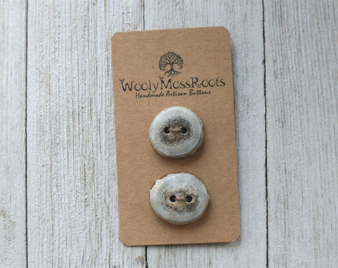 2 Handmade Buttons in Shed Deer Antler