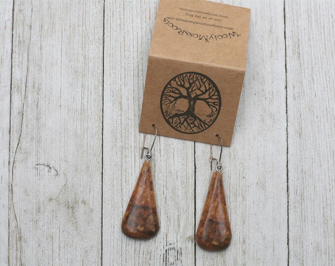 Handmade Earrings in Spalted Maple Wood