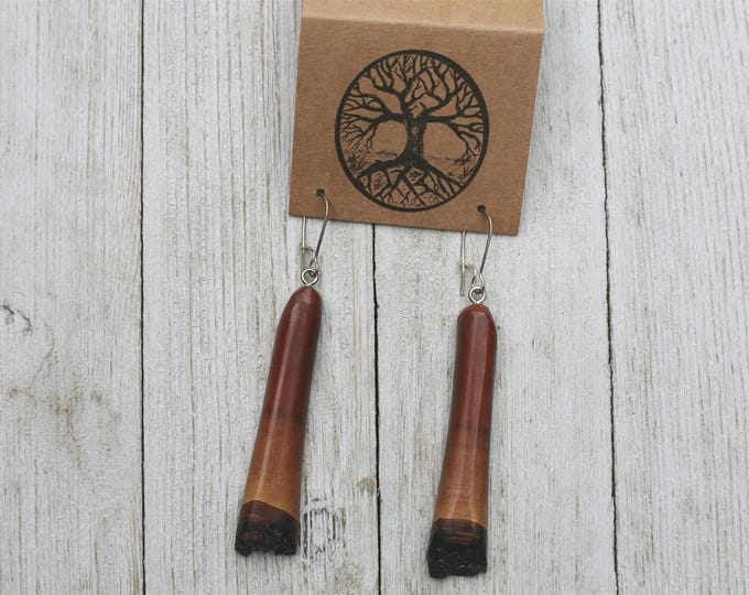 Handmade Earrings in Mountain Mahogany Wood