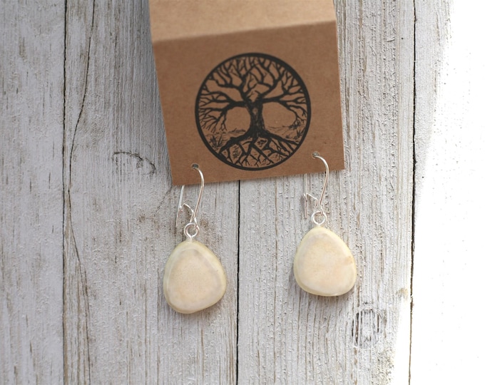 Handmade Earrings in Shed Deer Antler