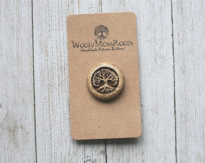 Tree Button in Oregon Myrtlewood {1"}