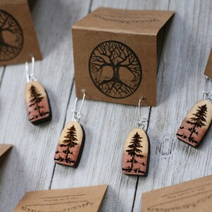 Forest Love Earrings : Red Cedar Wood Aromatherapy Earrings image 5