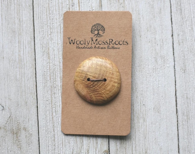 Handmade Button in Osage Orange Wood
