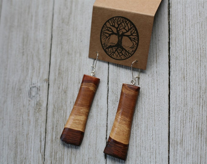 Mountain Mahogany Wood Earrings