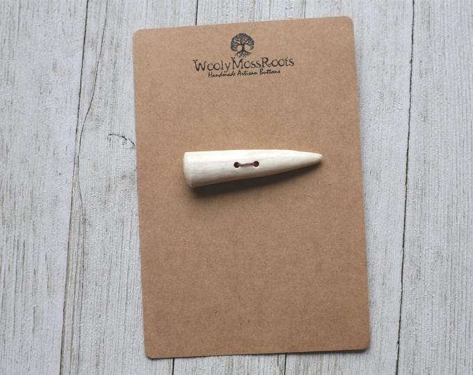 Large Toggle Button in Shed Deer Antler {2.5"}