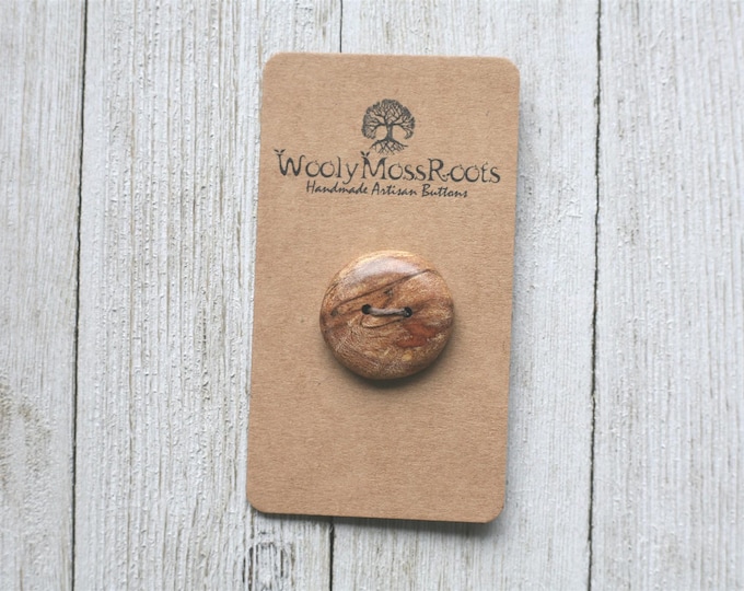 Handmade Wooden Button {Spalted Maple}