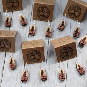 Forest Love Earrings : Red Cedar Wood Aromatherapy Earrings image 8