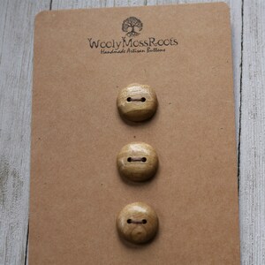 3 Wood Buttons in Oregon Myrtlewood 3/4 zdjęcie 4