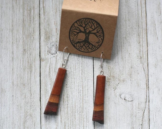 Wood Earrings in Mountain Mahogany