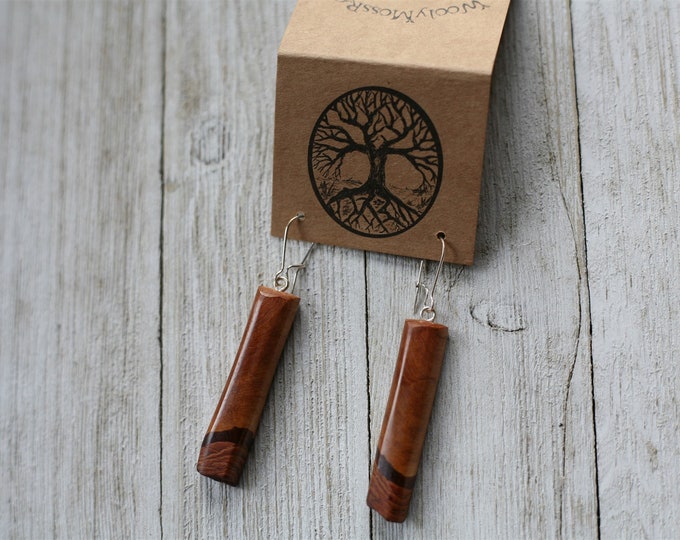 Wood Earrings in Mountain Mahogany