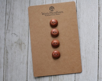 SALE! 4 Wood Buttons in Red Cedar {5/8"}