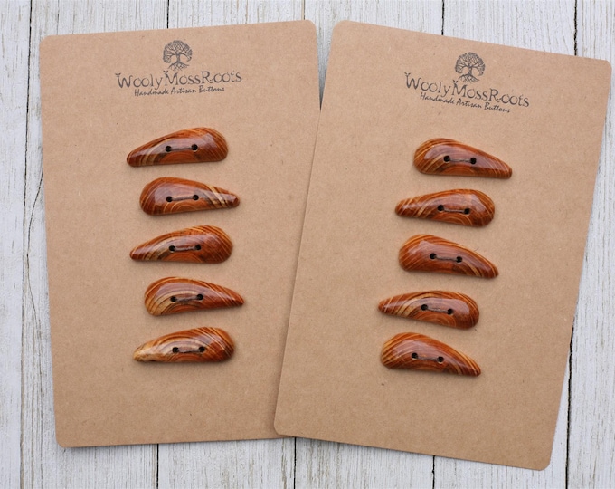 Handmade Toggle Buttons in Oregon Hemlock Wood